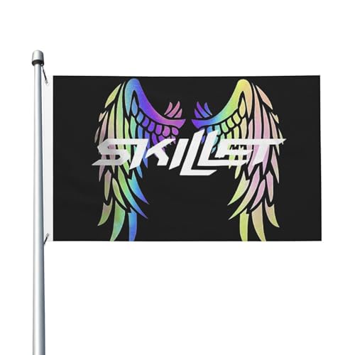 Doppelseitige Rock Band Fahnen Innen- und Außen-Doppelseitenfahnen Schnell Trocknende Sonnensichere und Strapazierfähige Fahnen Doppelseitige Rock Band Fahnen Innen- und Außen-Doppelseitenfahnen Schnell Trocknende Sonnensichere und Strapazierfähige Fahnen von YUIOPAS TUIAST