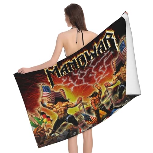 YUIOPAS TUIAST Metal Band Music Strandtuch Outdoor Duschtuch Superfeines Mikrofaser-Saugtuch für Strandaktivitäten von YUIOPAS TUIAST