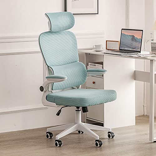Home-Office-Stuhl mit Rollen und Rückenstütze, Netz-Schreibtischstühle mit hoher Rückenlehne, ergonomischer Chef-Computerstuhl mit verstellbaren Armlehnen, Decline-Gaming-Arbeitsstuhl für Er von YUIOPB