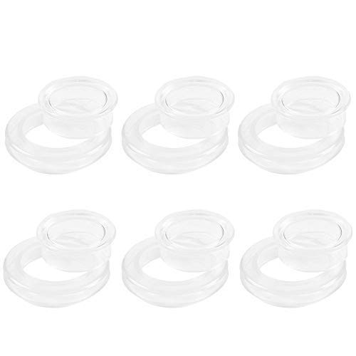 YUIP 6-teiliges Schirmloch-Ring- und Kappen-Set Terrassentisch Schirmloch-Ringabdeckung Stecker- und Kappen-Set Geeignet für Glas-Terrassentisch im Freien von YUIP