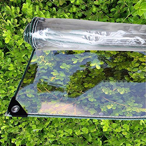 Plane Transparent Wasserdichte mit Ösen Abdeckplane PVC Kunststoffplane,Vordächer und Planen,Strapazierfähige,Faltbar,AußEnbereich Pflanzendach Gewebeplane Folie,Regenschutz (1.7x2m/5.6x6.6ft) von YUJ1ANHUAA