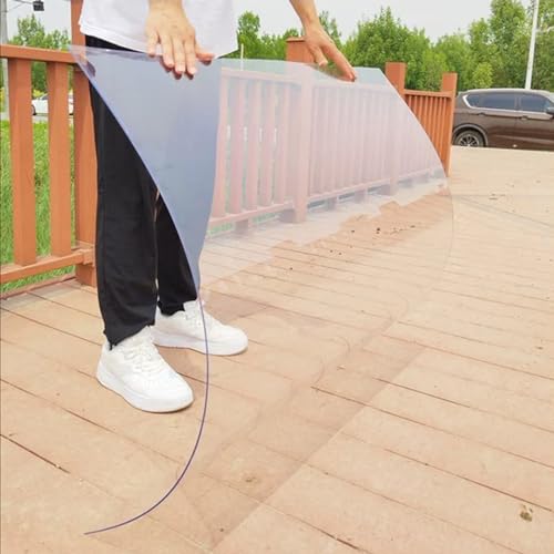 Dachplatten Aus Polycarbonat,Transparente Acrylglas Platten,1.5mm PC Endurance Board,Wasserdichte UV-Schutz,für Gewächshaus Gartenbau Carports Vordächer,Anpassbar (0.6x2m) von YUJIANHUAA