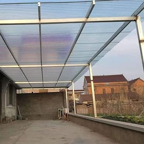 Transparente Polycarbonat-Dachplatten,0,8mm Glasfaserplatte,Wasserdichte UV-Schutz Isolierplatten,für Outdoor Garten Terrassen Balkon Sicherer Zaun,Leicht Zu Schneidende (1.5x15m) von YUJIANHUAA