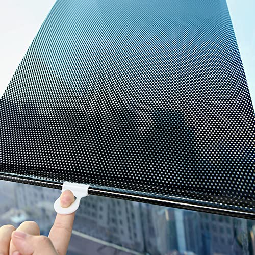 YUJIANHUAA Sonnenschutz Rollo Verdunkelungsrollo Mit Saugnapf,Fenster Rollo,Einziehbarer Balkon Sonnenschutz,Temporäre Jalousien,für Balkon,Küche,Büro,Auto,ohne Bohren (68x125cm/26.8x49.2in) von YUJIANHUAA