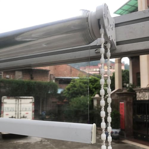 YUJIANHUAA Transparent Wasserdichtes Rollo,Outdoor Pergola PVC Roll-Up-Rollo,Wärmeisoliert,Staubdicht,Regenfester Vorhang,für Balkon Terrassen Tür,Anpassbar,Breite x Höhe (180cm x 200cm) von YUJIANHUAA
