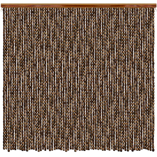 YUJIANHUAA Türvorhang Holzperlenvorhang Bambusvorhang,Hängender Dekorative Türvorhänge Panel,Handgefertigte hängende Perlen-Türjalousien,Summer Room Fenstervorhang,Anpassbare (80x220cm(80 Stränge)) von YUJIANHUAA