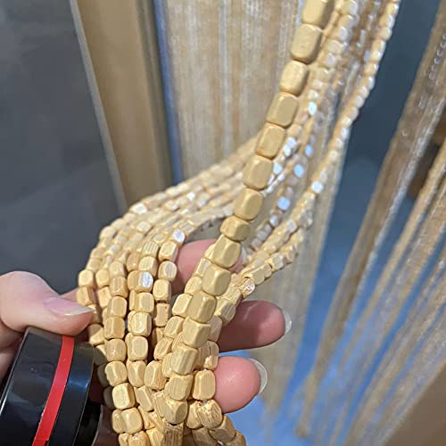 YUJIANHUAA Türvorhang Holzperlenvorhang Bambusvorhang,Handgefertigte hängende Perlen-Türjalousien,Balkontür Insektenschutz Vorhang,Wohnkultur Für Raumteiler,Anpassbare (100x200cm(100 Stränge)) von YUJIANHUAA