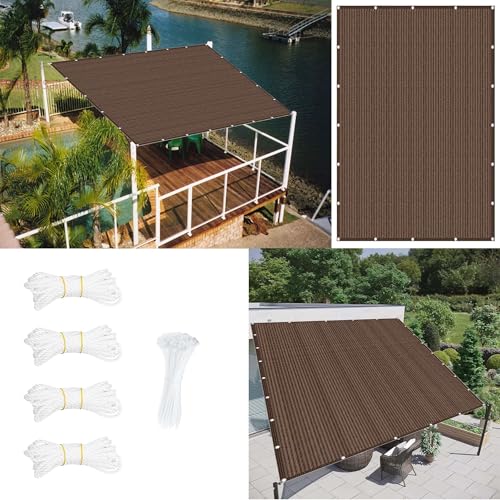 Sonnensegel Atmungsaktiv 100 x 190 cm Rechteckig Atmungsaktiv 98% UV Schutz Sonnendach Beschattung mit Spannseilen mit Ösen für Patio Balkon Terrasse Camping, braun Sonnensegel Atmungsaktiv 100 x 190 cm Rechteckig Atmungsaktiv 98% UV Schutz Sonnendach Beschattung mit Spannseilen mit Ösen für Patio Balkon Terrasse Camping, braun von YUJINLIU
