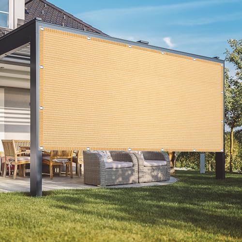 Sonnensegel Atmungsaktiv 380 x 670 cm Rechteckig Atmungsaktiv 98% UV Schutz Outdoor Schattiernetz mit Ösen mit Ösen Segeltuch 4 × 1.5 M Seile für Terrasse Camping, Creme Farben Sonnensegel Atmungsaktiv 380 x 670 cm Rechteckig Atmungsaktiv 98% UV Schutz Outdoor Schattiernetz mit Ösen mit Ösen Segeltuch 4 × 1.5 M Seile für Terrasse Camping, Creme Farben von YUJINLIU
