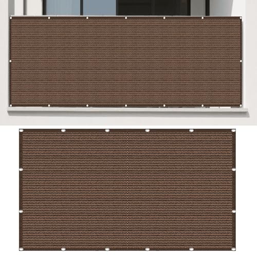 Sonnensegel Atmungsaktiv 75 x 270 cm Rechteckig Atmungsaktiv 98% UV Schutz Sonnendach Beschattung mit Spannseilen mit Ösen für Patio Balkon Terrasse Camping, braun Sonnensegel Atmungsaktiv 75 x 270 cm Rechteckig Atmungsaktiv 98% UV Schutz Sonnendach Beschattung mit Spannseilen mit Ösen für Patio Balkon Terrasse Camping, braun von YUJINLIU
