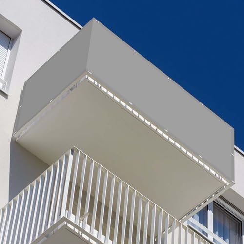 Sonnensegel Balkon 330 x 435 cm Rechteckig Wasserdicht 98% UV Schutz Schattennetz Segeltuch Meterware inkl Befestigungsseile für Balkon Camping Terrasse Pergola, Hellgrau Sonnensegel Balkon 330 x 435 cm Rechteckig Wasserdicht 98% UV Schutz Schattennetz Segeltuch Meterware inkl Befestigungsseile für Balkon Camping Terrasse Pergola, Hellgrau von YUJINLIU
