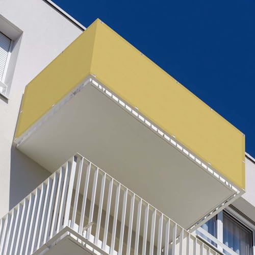 Sonnensegel Balkon 410 x 435 cm Rechteckig Wasserdicht 98% UV Schutz Schattennetz Segeltuch Meterware inkl Befestigungsseile für Balkon Camping Terrasse Pergola, Creme Farben Sonnensegel Balkon 410 x 435 cm Rechteckig Wasserdicht 98% UV Schutz Schattennetz Segeltuch Meterware inkl Befestigungsseile für Balkon Camping Terrasse Pergola, Creme Farben von YUJINLIU