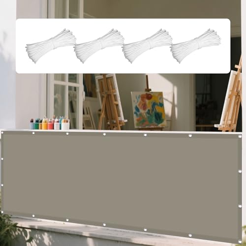Sonnensegel mit Ösen Nach Maß 140 x 350 cm Rechteckig Wasserdicht 98% UV Schutz Segeltuch Pergola mit Ösen Segeltuch 4 × 1.5 M Seile für Balkon Terrasse Garten Outdoor, Khaki Sonnensegel mit Ösen Nach Maß 140 x 350 cm Rechteckig Wasserdicht 98% UV Schutz Segeltuch Pergola mit Ösen Segeltuch 4 × 1.5 M Seile für Balkon Terrasse Garten Outdoor, Khaki von YUJINLIU