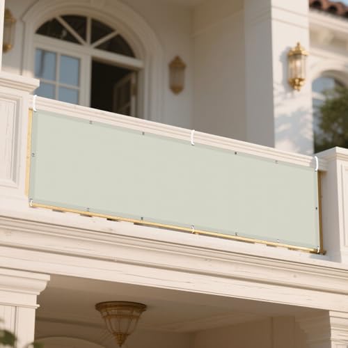 Sonnensegel mit Ösen Nach Maß 200 x 255 cm Rechteckig Wasserdicht 98% UV Schutz Segeltuch Pergola mit Ösen Segeltuch 4 × 1.5 M Seile für Balkon Terrasse Garten Outdoor, Beige von YUJINLIU