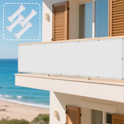 Sonnensegel mit Ösen Nach Maß 230 x 355 cm Rechteckig Wasserdicht 98% UV Schutz Segeltuch Pergola mit Ösen Segeltuch 4 × 1.5 M Seile für Balkon Terrasse Garten Outdoor, Weiß Sonnensegel mit Ösen Nach Maß 230 x 355 cm Rechteckig Wasserdicht 98% UV Schutz Segeltuch Pergola mit Ösen Segeltuch 4 × 1.5 M Seile für Balkon Terrasse Garten Outdoor, Weiß von YUJINLIU