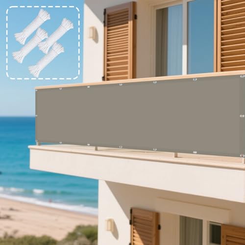 Sonnensegel mit Ösen Nach Maß 320 x 325 cm Rechteckig Wasserdicht 98% UV Schutz Segeltuch Pergola mit Ösen Segeltuch 4 × 1.5 M Seile für Balkon Terrasse Garten Outdoor, Khaki von YUJINLIU