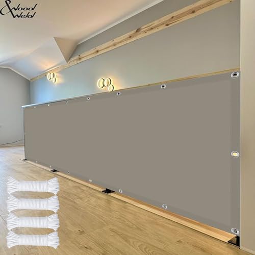 Wasserdicht Sonnensegel 172 x 382 cm Rechteckig Wasserdicht 98% UV Schutz Pergola Garten Balkon Schattentuch Vielen Größen mit Spannseilen für Terrasse Camping, Khaki von YUJINLIU