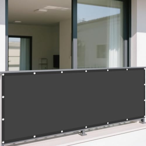 Wasserdicht Sonnensegel 62 x 102 cm Rechteckig Wasserdicht 98% UV Schutz Pergola Garten Balkon Schattentuch Vielen Größen mit Spannseilen für Terrasse Camping, Dunkelgrau von YUJINLIU