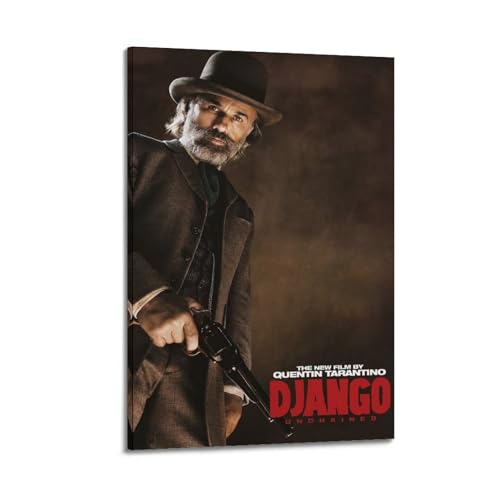 Django Unchained Movie 2012 Art Poster Poster Leinwanddruck Wohnzimmer Home Ästhetische Kunst Hängende Malerei, Neues Zuhause Geschenk Moderne Raumdekoration16x24inch(40x60cm) von YUKETPAZ