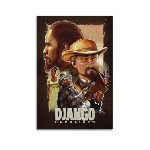 Django Unchained Movie 2012 Poster Poster Leinwanddruck Wohnzimmer Home Ästhetische Kunst Hängende Malerei, Neues Zuhause Geschenk Moderne Raumdekoration16x24inch(40x60cm) von YUKETPAZ