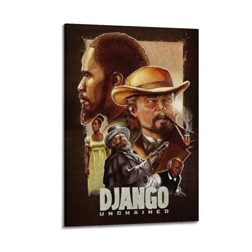 Django Unchained Movie 2012 Poster Poster Leinwanddruck Wohnzimmer Home Ästhetische Kunst Hängende Malerei, Neues Zuhause Geschenk Moderne Raumdekoration24x36inch(60x90cm) von YUKETPAZ