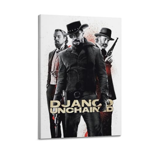 Django Unchained Movie Black And White Art Poster Poster Leinwanddruck Wohnzimmer Home Ästhetische Kunst Hängende Malerei, Neues Zuhause Geschenk Moderne Raumdekoration12x18inch(30x45cm) von YUKETPAZ