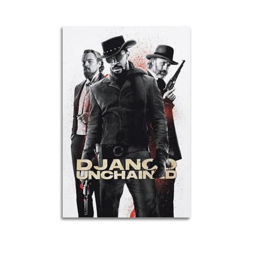 Django Unchained Movie Black And White Art Poster Poster Leinwanddruck Wohnzimmer Home Ästhetische Kunst Hängende Malerei, Neues Zuhause Geschenk Moderne Raumdekoration20x30inch(50x75cm) von YUKETPAZ