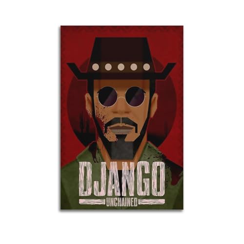Django Unchained Movie Character Illustration Art Poster Poster Leinwanddruck Wohnzimmer Home Ästhetische Kunst Hängende Malerei, Neues Zuhause Geschenk Moderne Raumdekoration08x12inch(20x30cm) von YUKETPAZ