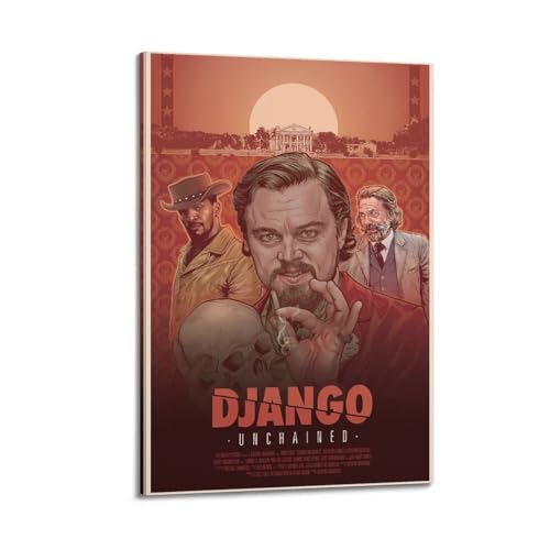 Django Unchained Movie Illustration Poster Poster Leinwanddruck Wohnzimmer Home Ästhetische Kunst Hängende Malerei, Neues Zuhause Geschenk Moderne Raumdekoration20x30inch(50x75cm) von YUKETPAZ