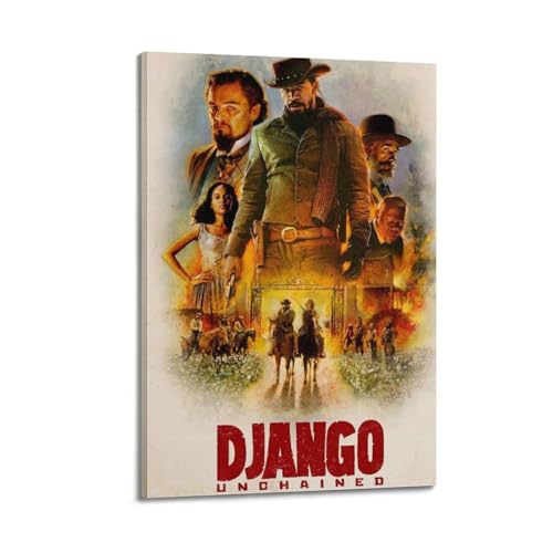 Django Unchained Movie Poster Poster Leinwanddruck Wohnzimmer Home Ästhetische Kunst Hängende Malerei, Neues Zuhause Geschenk Moderne Raumdekoration08x12inch(20x30cm) von YUKETPAZ