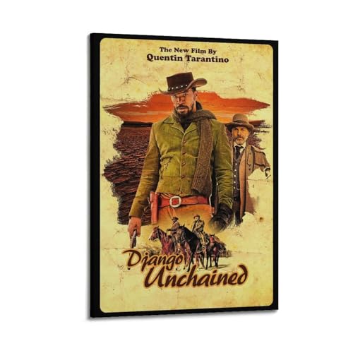 Django Unchained Movie Vintage Poster Poster Leinwanddruck Wohnzimmer Home Ästhetische Kunst Hängende Malerei, Neues Zuhause Geschenk Moderne Raumdekoration08x12inch(20x30cm) von YUKETPAZ