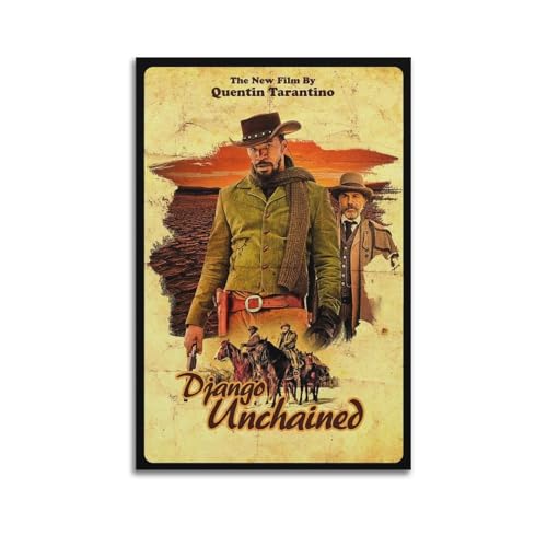 Django Unchained Movie Vintage Poster Poster Leinwanddruck Wohnzimmer Home Ästhetische Kunst Hängende Malerei, Neues Zuhause Geschenk Moderne Raumdekoration24x36inch(60x90cm) von YUKETPAZ