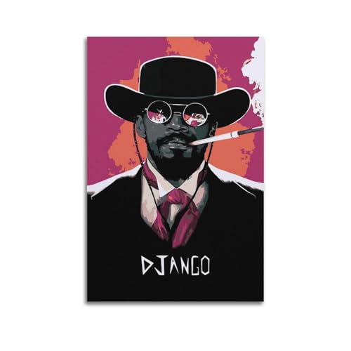 Movie Django Unchained Art Poster Poster Leinwanddruck Wohnzimmer Home Ästhetische Kunst Hängende Malerei, Neues Zuhause Geschenk Moderne Raumdekoration16x24inch(40x60cm) von YUKETPAZ