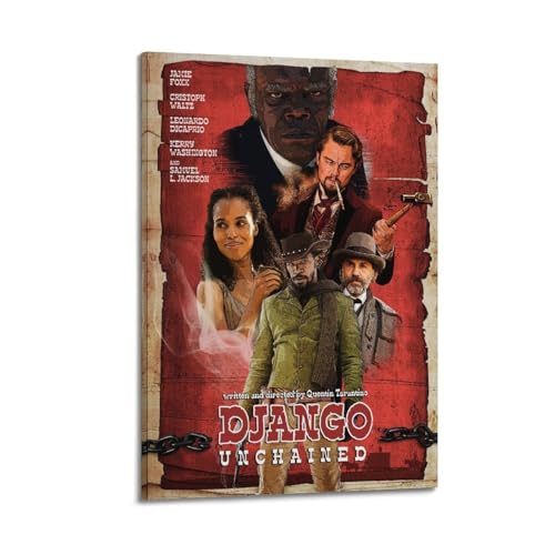 Movie Django Unchained Canvas Print Poster Poster Leinwanddruck Wohnzimmer Home Ästhetische Kunst Hängende Malerei, Neues Zuhause Geschenk Moderne Raumdekoration16x24inch(40x60cm) von YUKETPAZ