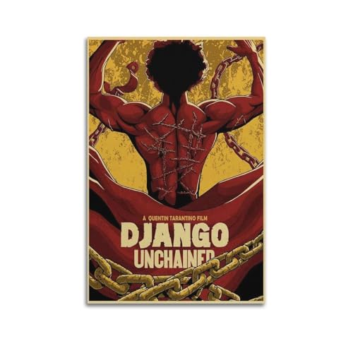 Movie Django Unchained Decorative Print Poster Poster Leinwanddruck Wohnzimmer Home Ästhetische Kunst Hängende Malerei, Neues Zuhause Geschenk Moderne Raumdekoration16x24inch(40x60cm) von YUKETPAZ