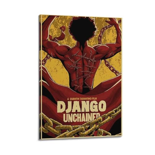 Movie Django Unchained Decorative Print Poster Poster Leinwanddruck Wohnzimmer Home Ästhetische Kunst Hängende Malerei, Neues Zuhause Geschenk Moderne Raumdekoration24x36inch(60x90cm) von YUKETPAZ