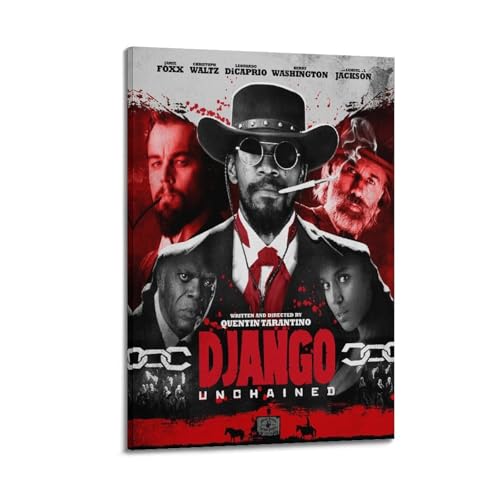 Movie Django Unchained Fan Art Poster Poster Leinwanddruck Wohnzimmer Home Ästhetische Kunst Hängende Malerei, Neues Zuhause Geschenk Moderne Raumdekoration16x24inch(40x60cm) von YUKETPAZ