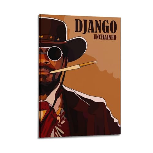 Movie Django Unchained Home Decor Poster Poster Leinwanddruck Wohnzimmer Home Ästhetische Kunst Hängende Malerei, Neues Zuhause Geschenk Moderne Raumdekoration20x30inch(50x75cm) von YUKETPAZ