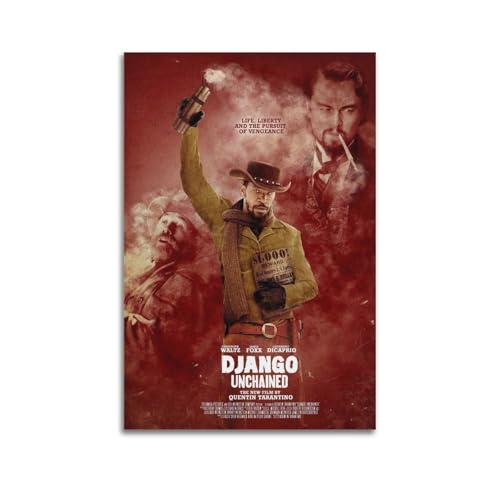 Movie Django Unchained Poster Poster Leinwanddruck Wohnzimmer Home Ästhetische Kunst Hängende Malerei, Neues Zuhause Geschenk Moderne Raumdekoration24x36inch(60x90cm) von YUKETPAZ