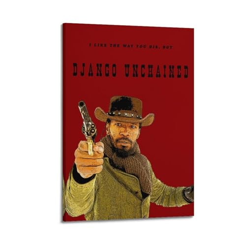 Movie Django Unchained Print Poster Poster Leinwanddruck Wohnzimmer Home Ästhetische Kunst Hängende Malerei, Neues Zuhause Geschenk Moderne Raumdekoration08x12inch(20x30cm) von YUKETPAZ