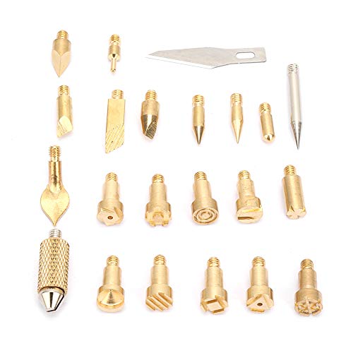 22pcs Messing Elektrische Lötköche Eisenholz Brennstift Tipp Pyrography Schweißwerkzeug Accessoires für Handwerk Metallarbeit Pyrographie 22pcs Messing Elektrische Lötköche Eisenholz Brennstift Tipp Pyrography Schweißwerkzeug Accessoires für Handwerk Metallarbeit Pyrographie von YUKOFE