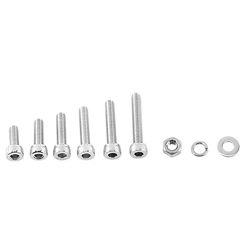 304 Edelstahl -Sechskantschemenschraubenschrauben mit Muttern Waschmaschine Sortiment ideal für industrielle Befestigungskomponenten Home Office -Geräte (A: Cap head) von YUKOFE