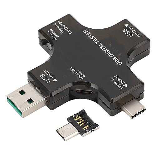 Typ C USB -Spannungsstrom Tester Farbbildschirm LCD 2 in 1 Schnittstelle Bluetooth -Kommunikationsmesser für mobile Geräte Ladeüberwachung anwendbar von YUKOFE