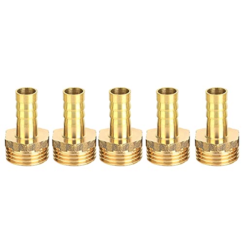 YUKOFE 5 PCs Messing -Barb -Stecker Männlicher Gewinde Wasserrohranschluss Schlauchanschluss G1/2 bis 10 mm YUKOFE 5 PCs Messing -Barb -Stecker Männlicher Gewinde Wasserrohranschluss Schlauchanschluss G1/2 bis 10 mm von YUKOFE