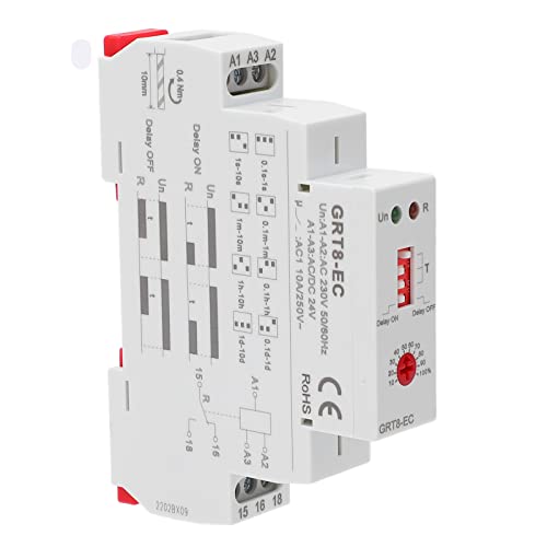 Zeitschaltrelais mit Doppelfunktion Multifunktionales Relais Schalter mit LED-Anzeige AC230V oder AC DC24V Zeitschaltrelais mit Doppelfunktion Multifunktionales Relais Schalter mit LED-Anzeige AC230V oder AC DC24V von YUKOFE