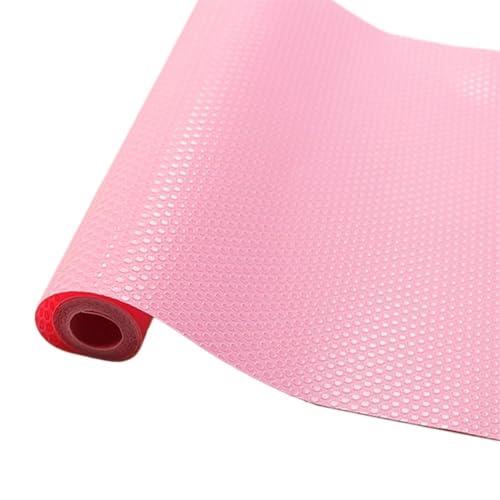 Regaleinlagen Wiederverwendbare Regaleinlagen, Schrankmatte, Schubladenmatte, wasserdicht, rutschfest, for Kühlschrank, Küche, Tischunterlage, Papier Matte (Color : Pink, Size : 150x60cm) von YUKORT