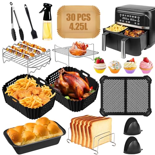 Heißluftfritteuse Zubehör für COSORI Heißluftfritteuse 8,5L,Heißluftfritteuse Zubehör für COSORI CAF-R901-AE, Airfryer Zubehör enthält Silikonform Heißluftfritteuse, Grillrost, Brotbackform Zubehörte Heißluftfritteuse Zubehör für COSORI Heißluftfritteuse 8,5L,Heißluftfritteuse Zubehör für COSORI CAF-R901-AE, Airfryer Zubehör enthält Silikonform Heißluftfritteuse, Grillrost, Brotbackform Zubehörte von YUKOVEP