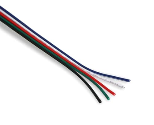 RGBW Flachbahnkabel 5x 0,5mm² 1m (Meterpreis) von YULED