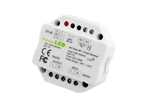 S1-B 1-Kanal funk Dimmer 230V AC 2,4GHz 1A Push-DIM Triac dimmbar für einfarbige Leuchtmittel von YULED