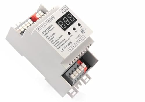 YULED SR-2102DIN LED Controller für Hutschiene - 4-Kanal DMX Controller für präzise Beleuchtungssteuerung von YULED